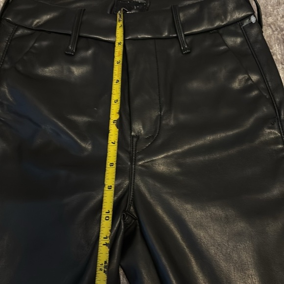 MOTHER The Super Cha Cha Prep Hell Faux Leather Flare Pants 24 - Picture 14 of 15